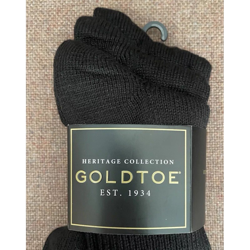 GOLD TOE 3 Pk Gold Toe Mens Metropolitan Black Nylon