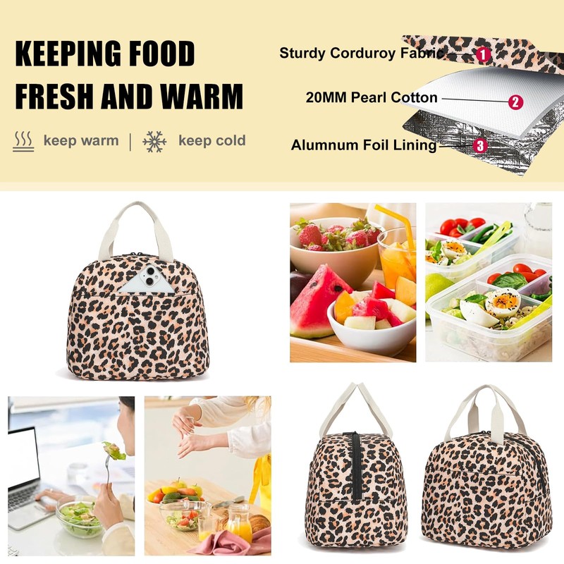 Lunch Bag for Women Grils Reusable Insulated Lunch Box for