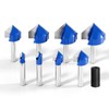 1/4 Inch Shank 90 Degree V Groove Router Bit Set