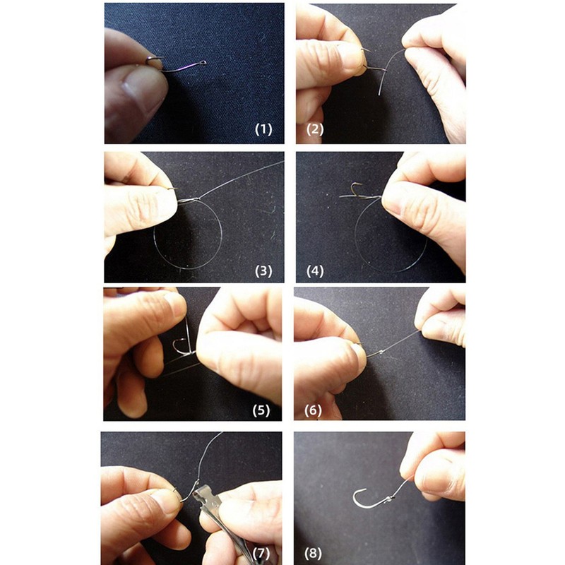 1000PCS Fishhooks Fish Hooks with Barbs 10 Sizes Carbon Steel