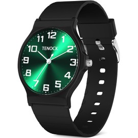 Kids Analog Watch for Boys and Girls, 30M Water Resistant (3ATM), Sports Watch with Thin Dial & Soft Band, Easy to Read for Ages 5-15 – Perfect Birthday Christmas Gift for Kids (Light-Green)