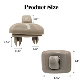 QKWL Visor Clips for Cars, Car Visor Clip, Sun Visor Clip, Durable, Anti-Corrosion and Anti-Rust, Suitable for A1 A3 A4 A5 Q3 Q5 S3 S4 S5 TT and Other Models (Beige)