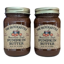 The Dutch Kettle Amish Homemade Pumpkin Butter - 2 Pack (18 oz Jars) - Made with Premium Ingredients, Non-GMO, No Preservatives