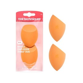 Real Techniques, Paquete de 2 Esponjas Miracle Complexion, Esponja de Maquillaje Multifuncional 3 en 1, Tecnología de Espuma