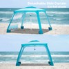 AMMSUN Beach Cabana, 6.2'×6.2' Beach Canopy, Easy Set up and