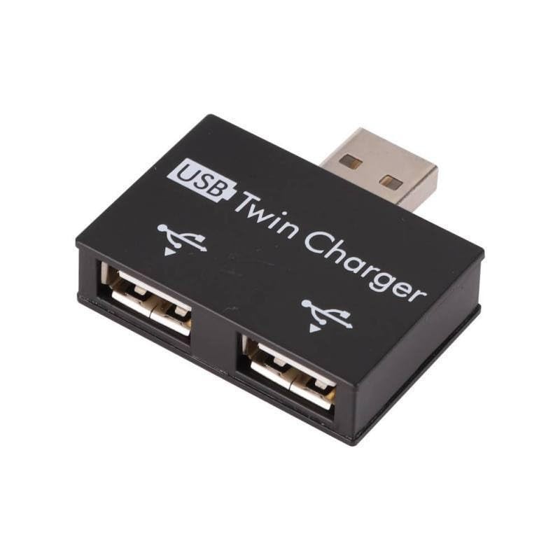 BUBUCAM Mini USB Hub 2 Ports USB 2.0 Splitter Charger