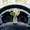 houlishu 3-Pack Daisy Flower Car Decor, Cute Dashboard Mini Vase