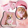 JarThenaAMCS 2Pcs Pink Christmas Dog Bandana Cute Xmas Tree Snowflake