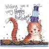 ALEX CLARK Happy Birthday Cat Presents Card