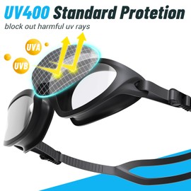 Swimming Goggles Clear Vision Anti Fog Anti UV Waterproof -Comfortable Swim Goggles for Adult Men Women Teenager