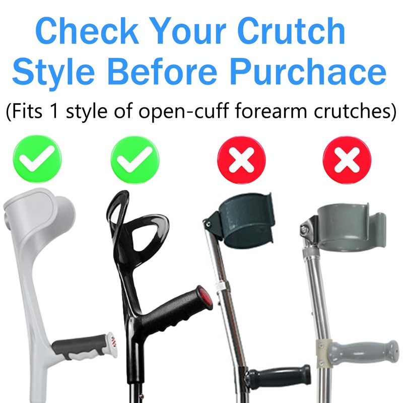 Addestrale Crutch Pads con Strisce Riflettenti - Coperture Crutch Gomito