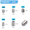 Fishing Iron Sinker Weights-70pcs Hollow Bullet Worm Sinker Weights with