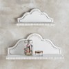 47th & Main Beaded Wood Wall Shelf, Small, White