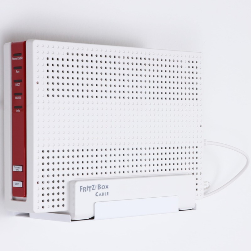 foto-kontor Wall Mount Compatible with AVM FRITZBox 6690/6591 Modem Sturdy
