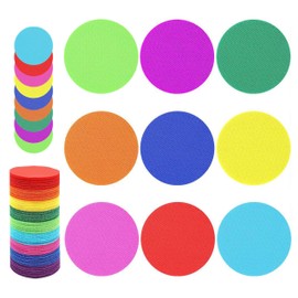 36PCS Round Carpet Marker,Non Slip Nylon Carpet,Magic Tape Carpet Dot Spot Markers with Hook and Loop Adhesion,4" Colorful Spot Markers for Preschool, Kindergarten,and Elementary Teachers(9 colors)