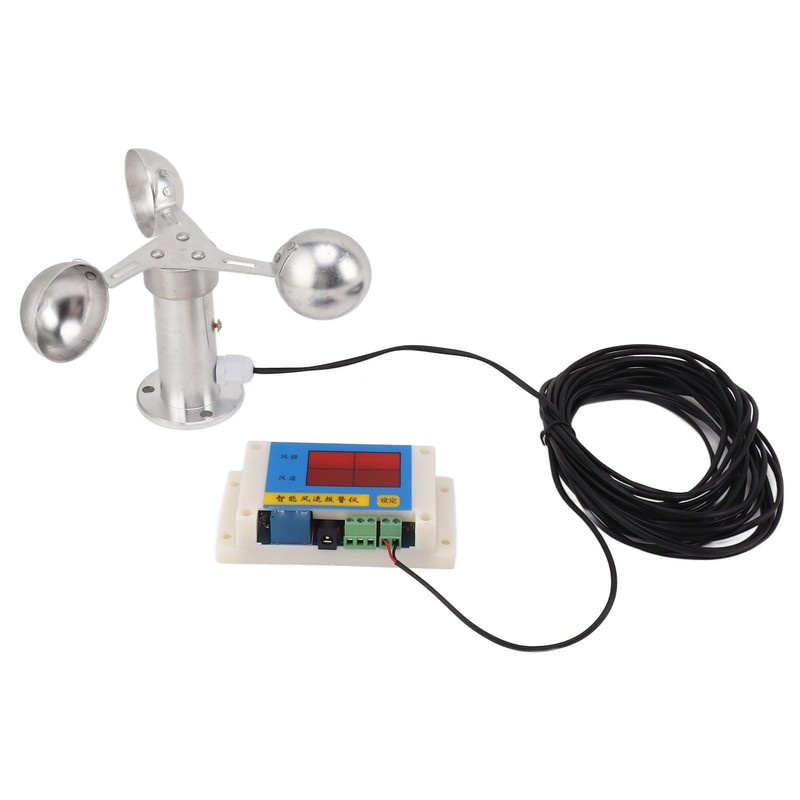 Wind Speed Alarm Device 3 Fan Blades Tower Crane Anemometer