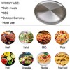 JXHAPY Reusable Brushed Metal Dinner Plates-Stainless Steel Round Plates,Dinner Plate
