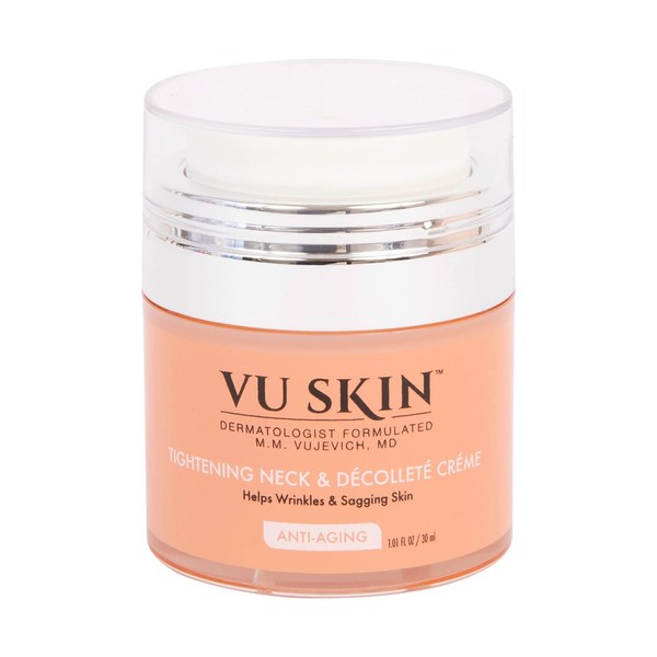 VU SKIN SYSTEM Neck and Decollete Creme – Anti Aging Neck and Decolletage Firming Cream Smoothes Skin to Reduce the Appearance of Sagging and Wrinkles (30 ml)
