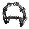 Single Row Tambourine Handheld Half Moon Tambourine Black Metal Bells