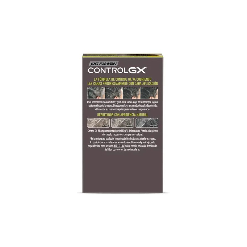 Shampoo Just for Men Control Gx, Desvanecedor Progresivo De Canas,