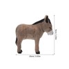 LOGOFUN Wooden Donkey Figurine Wood Carved Statue Handmade Lifelike Animal