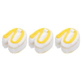 MECCANIXITY Microfiber Scrubber Replacement Head 9.84 Inch for Window Glass Marble Wall Home Bathroom, Yellow/White Pack of 3