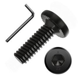 1/4-20 x 3/4"(25 Pack) Flat Head Hex Socket Cap Screws Bolts, FIXLINK Allen Hex Drive, Fully Threaded, Electrophoresis, Hex Spanner Included