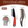 3Pcs Dandruff Comb Set, Stainless Steel Fine Tooth Psoriasis Comb,