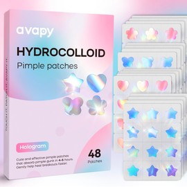 Pimple Patches Blue Pink Star Heart Butterfly Flower 12MM 48PCS Hologram