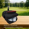 Golf Valuables Bag with 3 Zip Pockets, Golf Ball Organizer