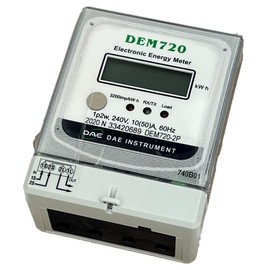 DAE DEM720-2P, 240V Electric kWh Submeter, RS485, 1P2W (2 hot wire), 50A, Internal CT