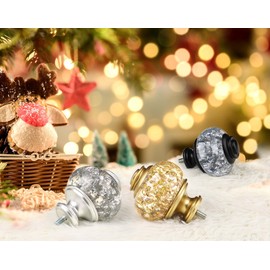 1 Inch Double Curtain Rods 72 to 144 Inches (6 to 12 ft), USFOOK Black Drapery Rods for Windows, Telescoping Dual Curtain Rod with Translucent Finials