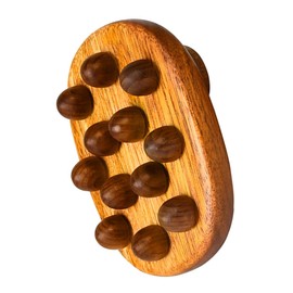 Outanaya Wood Body Massager Brush Portable Manual Acupoint Massage Tool for Home Use for Athletes and Dancers for Shoulders Neck Arms and Back Lightweight Design