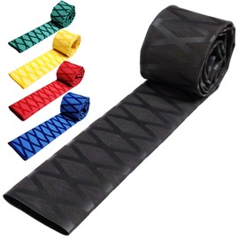 SPEEDMARK Rubber Grip Fishing Protective Cover Anti-Slip Heat Shrink Tubing (0.8 inch to 0.4 inch (20 mm to 11 mm) Inner Diameter 0.8 x 39.4 inches (20 mm) x 39.4 inches (1000 mm) Black