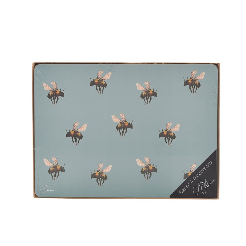 Meg Hawkins Set of 4 Placemats - Buzzing Bees Design
