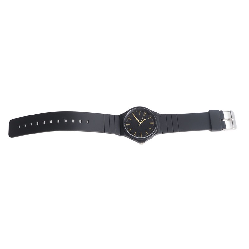 Waterproof Quartz Watch with Rubber Strap Adjustable 3 Hands Easy