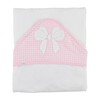 Mud Pie Children's Solid Pink Bow Hooded Towel