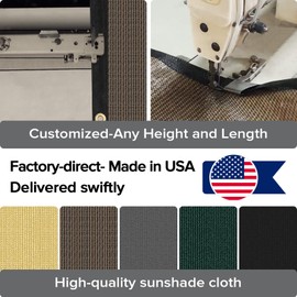 Cisvio 6ftx50ft Fence Privacy Screen Heavy Duty 170 GSM Windscreen & Dustproof Fabric Privacy Screen Covering Mesh Fencing for Outdoor Patio, Balcony, Pool Deck, Brown