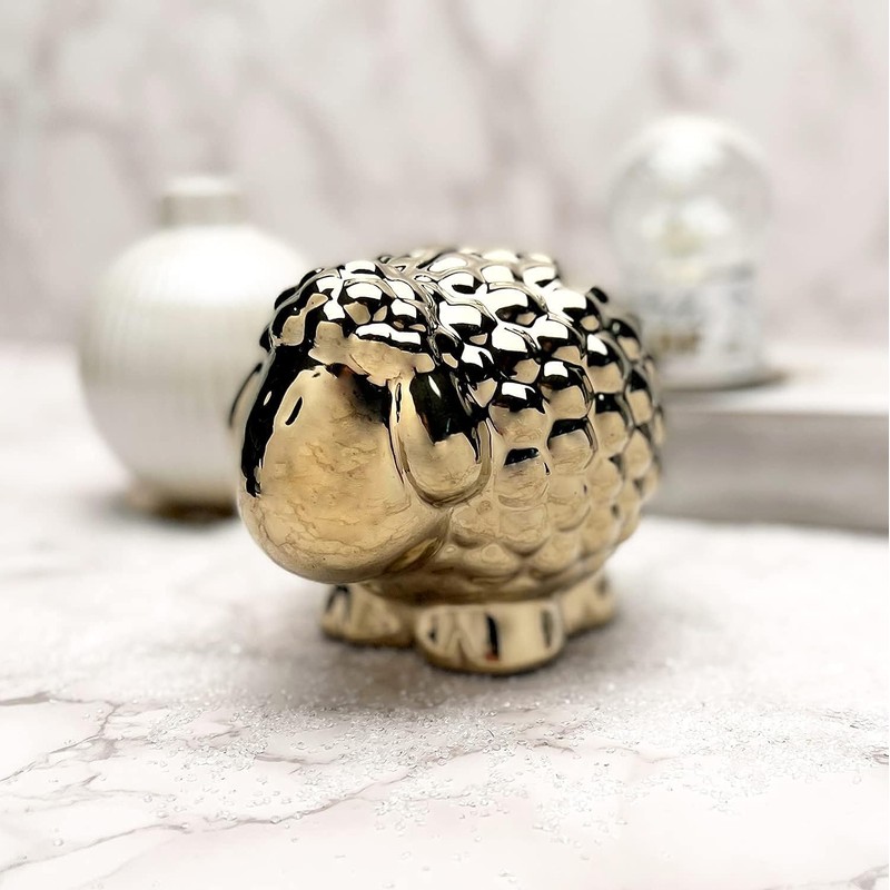 Sheepworld Piggy Bank Sheep 3D Sheep, Gold, Without You Is