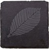Thirstystone Etched Leaf Slate Coaster, Black