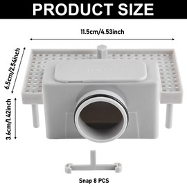 Pack of 2 Shower Drain Siphon, Strainer for Shower Drain with Odour Stop, Hair Strainer for Shower Drain with 4 Buckles for Shower Drain Hair Filter Shower Drain Hair Catcher Drain Floor Drain Water Drain