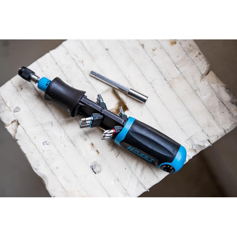 HAZET Bit Ratchet Screwdriver 810R-4 I Integrated Bit Holder Magazine
