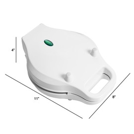 Chef Buddy Mini Donut Maker, Durable, Nonstick Easy to Use Mini Baking Machine - Cooks 7 Mini Doughnuts at a Time - Glazed, Frosted with Sprinkles, Nuts, or Vegan Donuts, & More, (White)