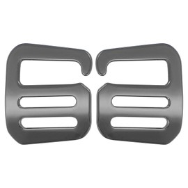 PATIKIL G Hook Webbing Slide Buckles 20mm, 1 Pair Metal G Hooks Webbing Buckles Clips Adjustable Buckle for Backpack Luggage Straps Webbing Outdoor Belt Hardware, Grey