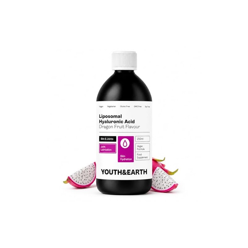 Youth & Earth Liposomal Hyaluronic Acid Liquid, Dragon Fruit, 250
