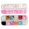 AddFavor 4 Boxes Holographic Nail Sequins Mixed Shapes Iridescent Glitter