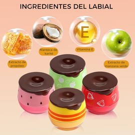 Bálsamo labial Hidratante, 4PCS Mascarilla labial para Dormir, Imprescindibles para Viajar Bálsamo labial, Bueno para Hidratar y Prevenir la Sequedad 