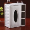 Multifunction PU Leather Tissue Box Holder with Stationery Remote Control