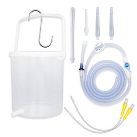 Topquafocus Large Enema Bucket Kit Anti-backflow Enema Kit for Men Women Colon Cleansing Detox Enemas 2 quarts Capacity 5 Tips Enema Kit……