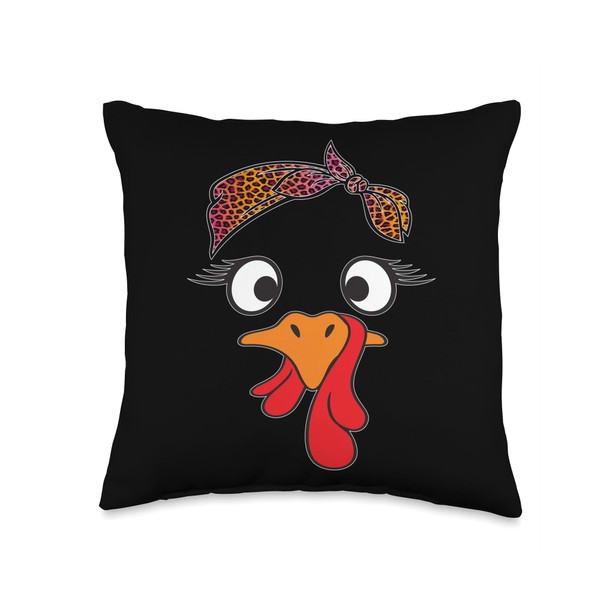 Cute Turkey Face Thanksgiving Apparel Co. Cute Turkey Face Leopard